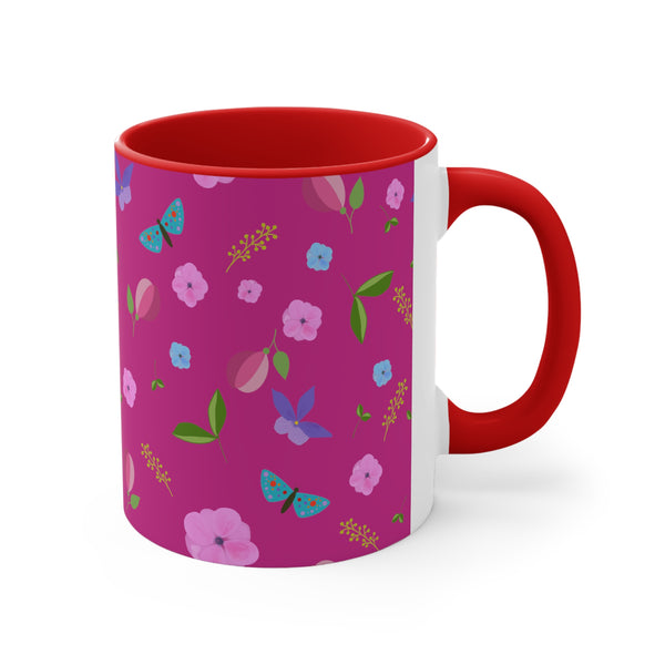 Japanese Garden Mug, 11oz, Plum