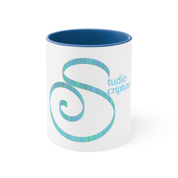 Studio Scriptura White/Red Logo Mug, 11oz