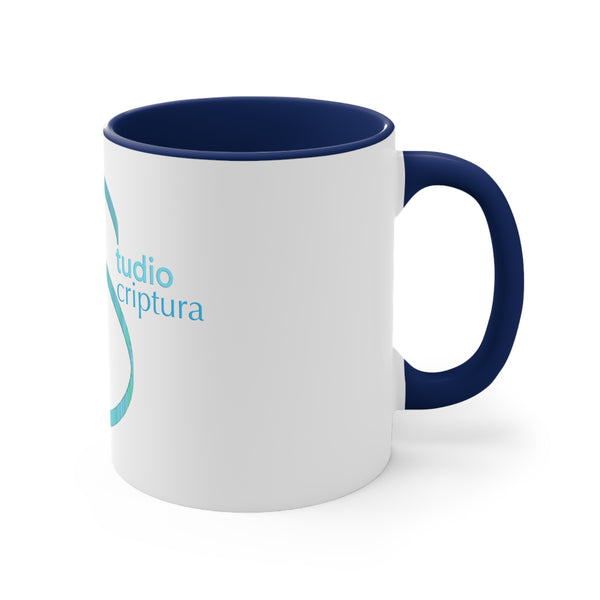 Studio Scriptura White/Red Logo Mug, 11oz