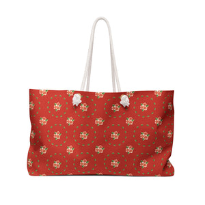 Green Wreath Weekender Bag - Christmas Red