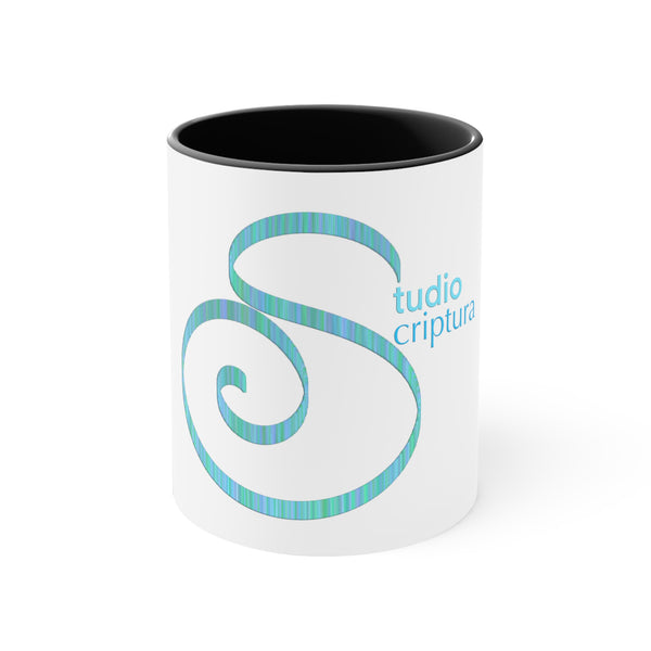 Studio Scriptura White/Red Logo Mug, 11oz