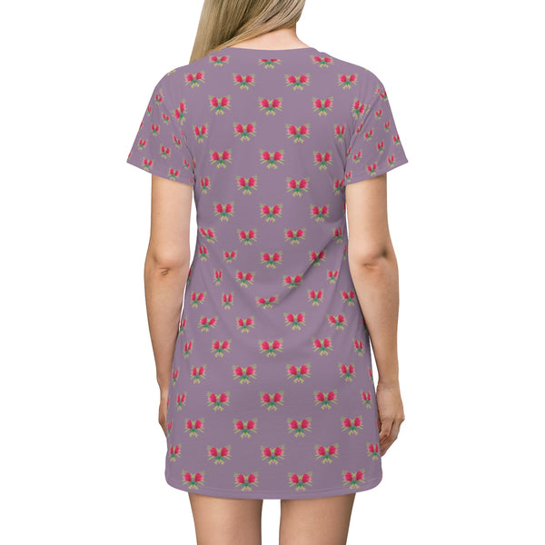 Just Chilling T-Shirt Dress - Twilight Haze