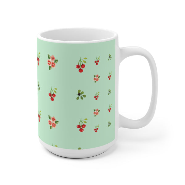 Berries and Roses Mug - Pistachio