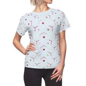 Garden Rose Tee - Blue Mist