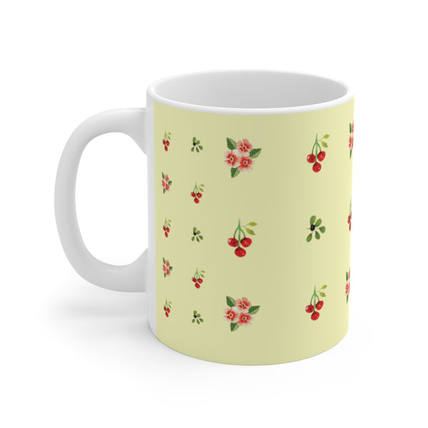 Berries and Roses Mug - Buttercup