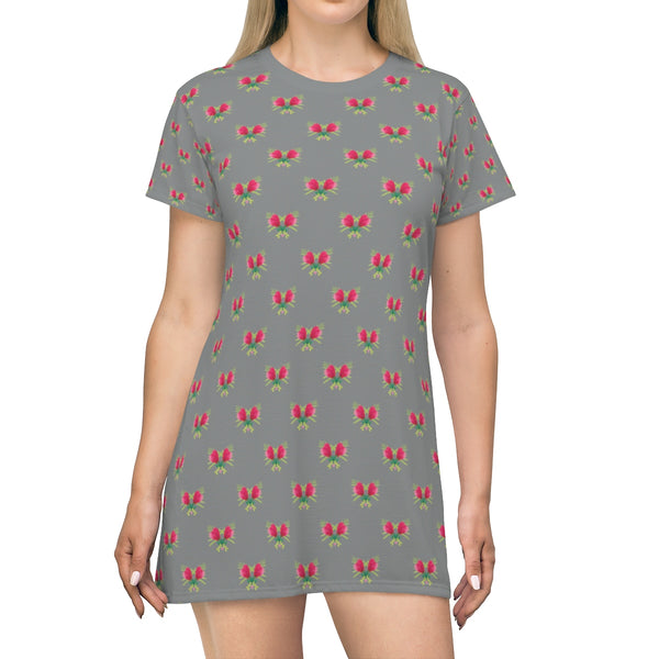 Just Chilling T-Shirt Dress - Smoke Grey