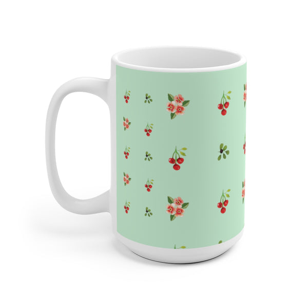 Berries and Roses Mug - Pistachio