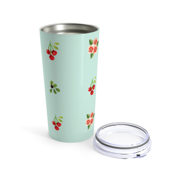 Berries and Roses Tumbler - Cool Jade -20oz