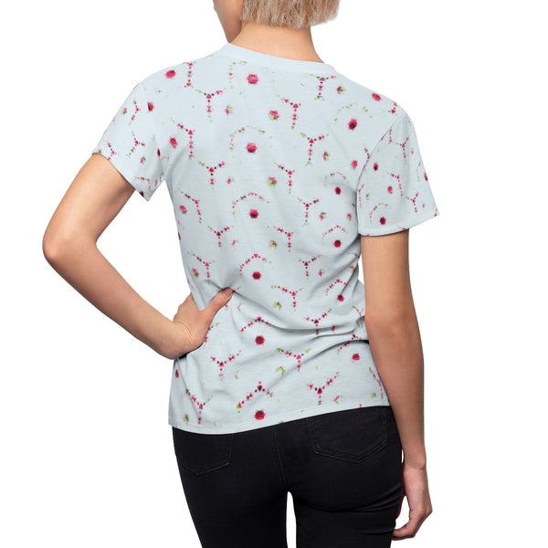 Garden Rose Tee - Blue Mist