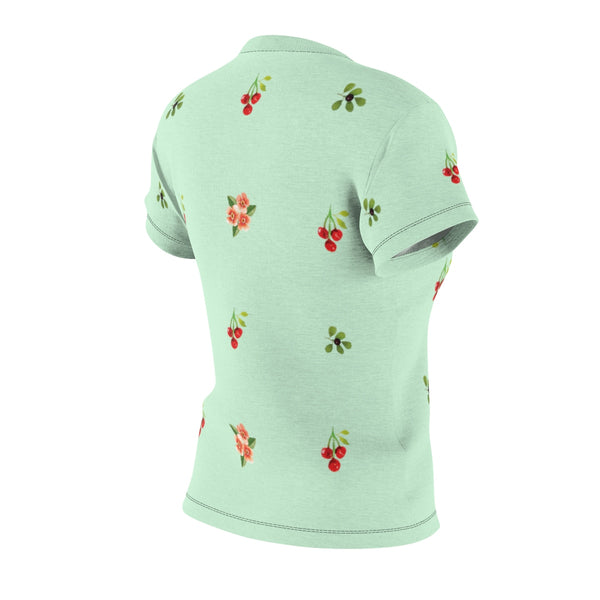 Berries and Roses Tee - Pistachio