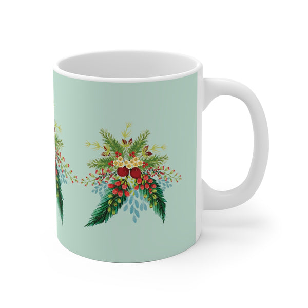 Mint Green Christmas Swag Mug