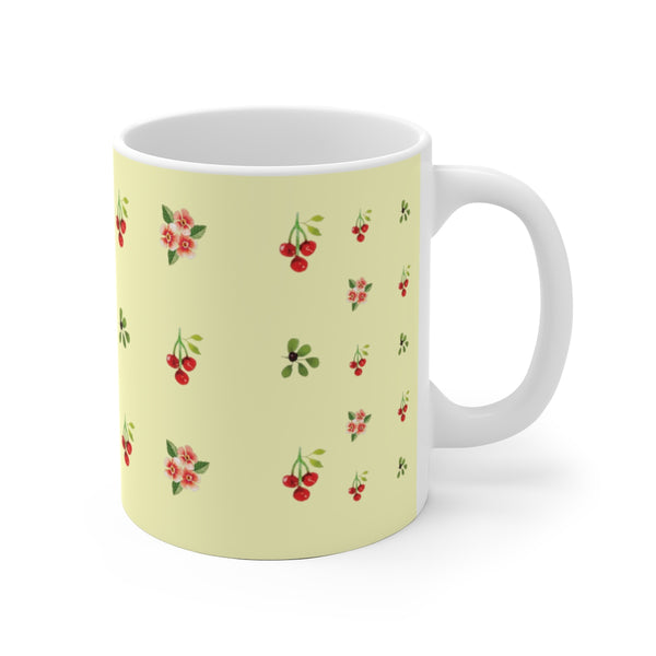 Berries and Roses Mug - Buttercup