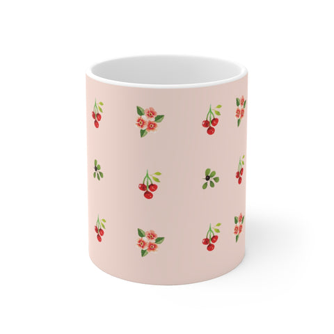 Berries and Roses - Pink Satin Mug