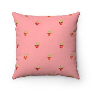 Very Berry Faux Suede Pillow