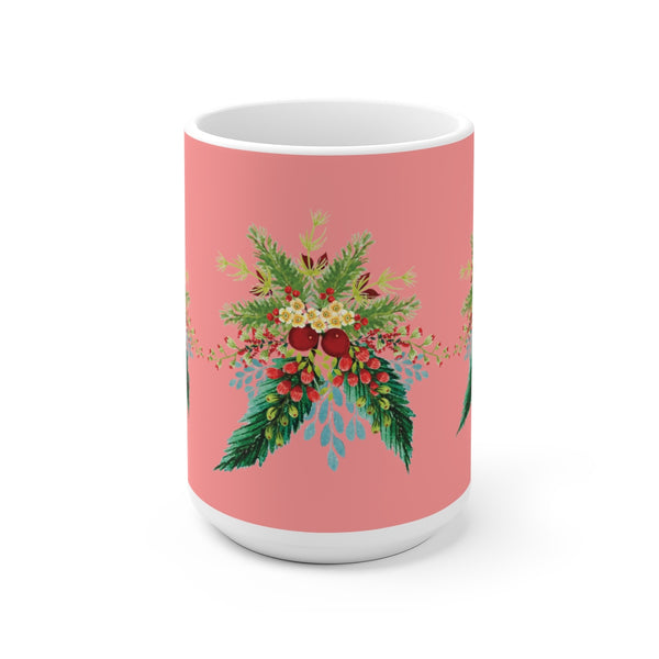 Rose Blush Christmas Swag Mug