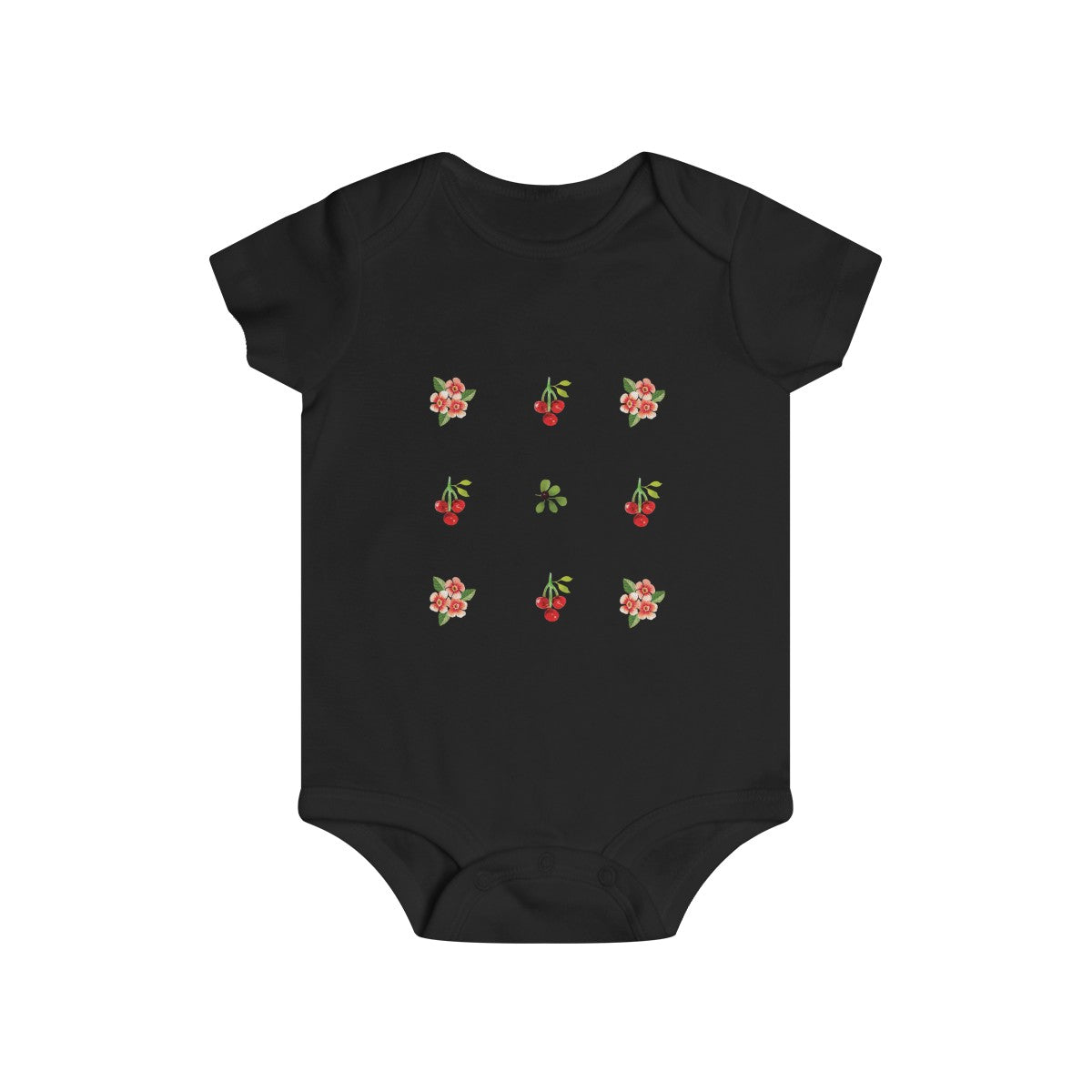 Berries and Roses Infant Rip Snap Tee