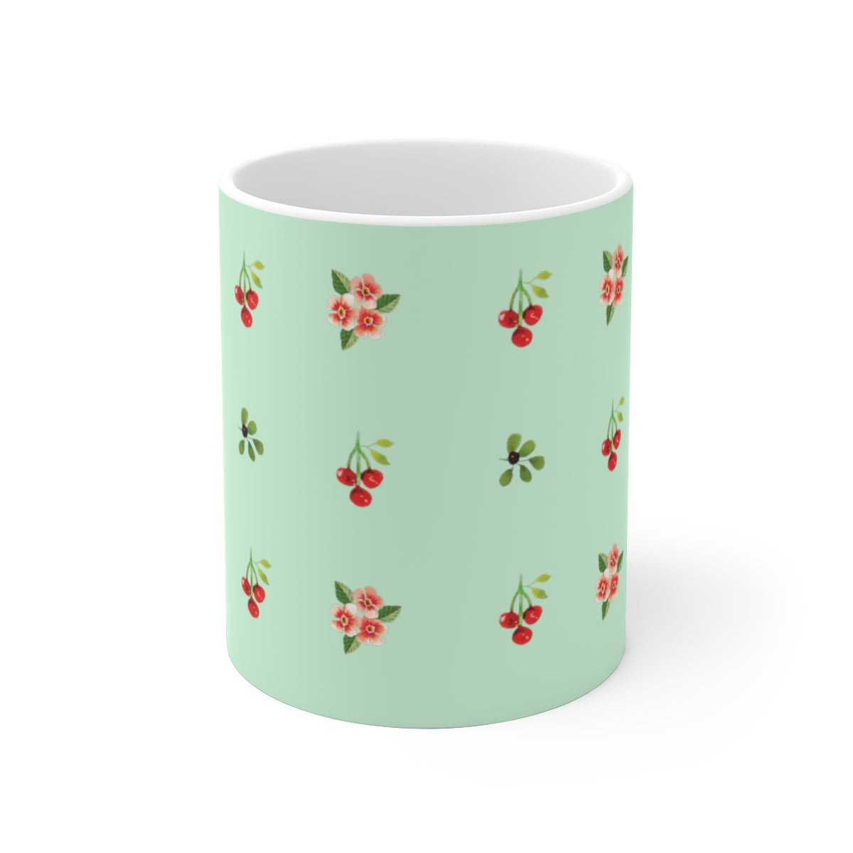 Berries and Roses Mug - Pistachio