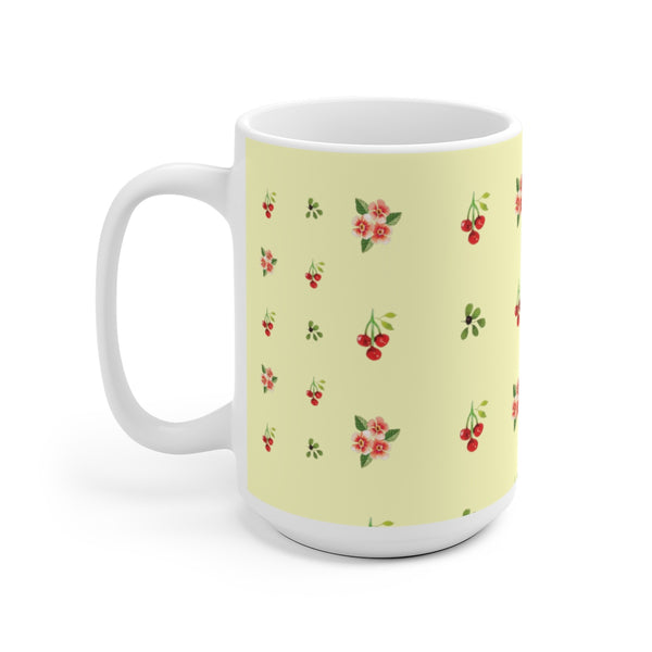 Berries and Roses Mug - Buttercup