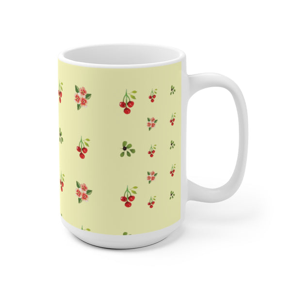 Berries and Roses Mug - Buttercup