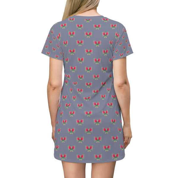 Just Chilling T-Shirt Dress - Blue Moon