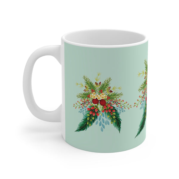 Mint Green Christmas Swag Mug