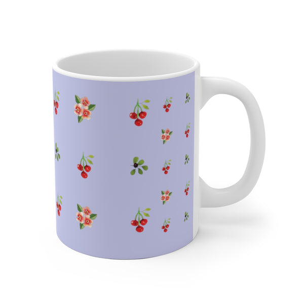 Berries and Roses Mug - Periwinkle