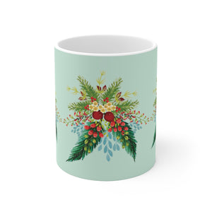 Mint Green Christmas Swag Mug