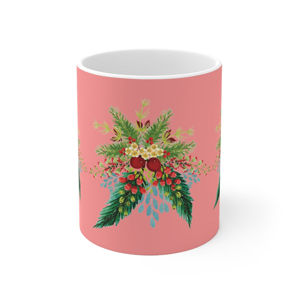 Rose Blush Christmas Swag Mug