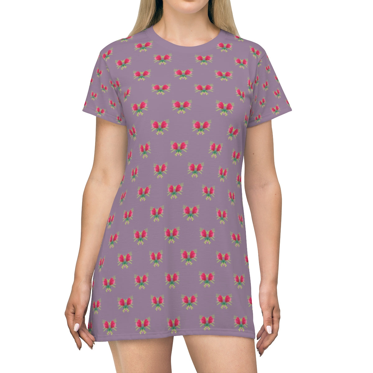 Just Chilling T-Shirt Dress - Twilight Haze