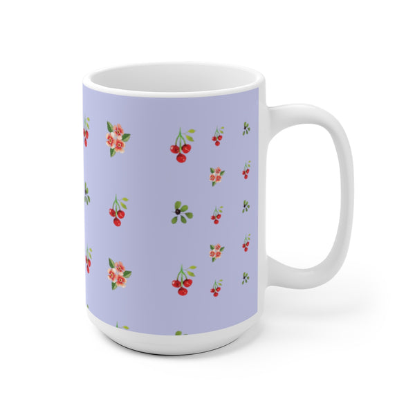 Berries and Roses Mug - Periwinkle