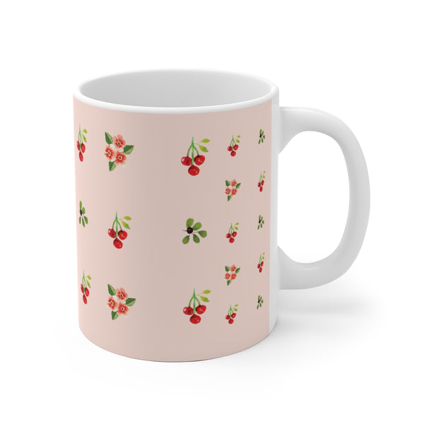 Berries and Roses - Pink Satin Mug