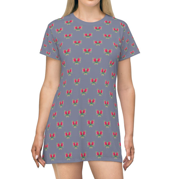 Just Chilling T-Shirt Dress - Blue Moon