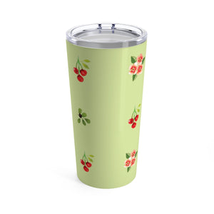 Berries and Roses Tumbler - 20 oz. - Avocado