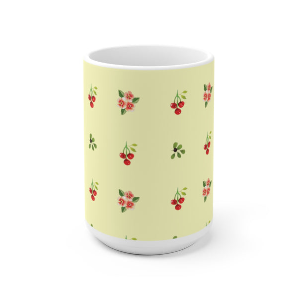 Berries and Roses Mug - Buttercup