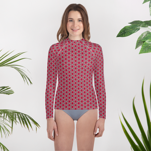 Youth Rash Guard - Rose Garden